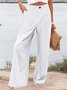 Women's Zipper H-Line Wide Leg Pants Daily Going Out Pants Casual Buckle Striped Spring/Fall Pants