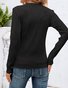 Women's Long Sleeve Blouse Spring/Fall Plain Crew Neck Daily Going Out Casual Top Apricot