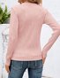 Women's Long Sleeve Blouse Spring/Fall Plain Crew Neck Daily Going Out Casual Top Apricot