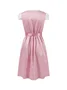 Dirndl Oktoberfest Pink Sweetheart Vintage Cotton-Blend Paneled Weaving Dress