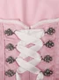 Dirndl Oktoberfest Pink Sweetheart Vintage Cotton-Blend Paneled Weaving Dress