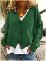 Women's Casual Winter Plain Wool/Knitting Cardigan