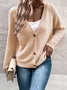 Women's Casual Winter Plain Wool/Knitting Cardigan