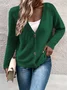 Women's Casual Winter Plain Wool/Knitting Cardigan