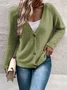 Women's Casual Winter Plain Wool/Knitting Cardigan