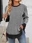 Loose Casual Knitted Crew Neck Sweatshirt