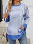 Loose Casual Knitted Crew Neck Sweatshirt