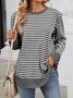 Loose Casual Knitted Crew Neck Sweatshirt