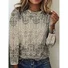 Women's Long Sleeve Tee T-shirt Spring/Fall Ethnic Lace Jersey Crew Neck Daily Going Out Casual Top