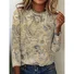 Women's Long Sleeve Tee T-shirt Spring/Fall Ethnic Lace Jersey Crew Neck Daily Going Out Casual Top