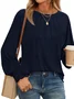 Women's Long Sleeve Tee T-shirt Spring/Fall Plain Lace Jersey Crew Neck Daily Going Out Casual Top