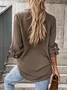 Women's Long Sleeve Shirt Spring/Fall Plain Buttoned Shirt Collar Daily Going Out Casual Top