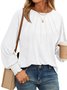 Women's Long Sleeve Tee T-shirt Spring/Fall Plain Lace Jersey Crew Neck Daily Going Out Casual Top