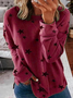 Women's Crew Neck Star Casual Spring/Fall Long Sleeve Sweatshirt