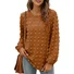 Women's Long Sleeve Blouse Spring/Fall Plain Crew Neck Daily Going Out Casual Top