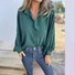 Women's Long Sleeve Shirt Spring/Fall Plain Shirt Collar Daily Going Out Casual Top