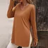 Women's Long Sleeve Tee T-shirt Spring/Fall Plain V Neck Daily Going Out Casual Top