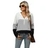 Women's Contrast Stitching Spring/Fall Zipper Long Sleeve Casual Daily Hoodie