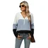 Women's Contrast Stitching Spring/Fall Zipper Long Sleeve Casual Daily Hoodie