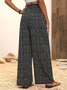 Women's H-Line Wide Leg Pants Daily Going Out Pants Casual Scramble Small Daisy Spring/Fall Pants