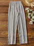 Women's Trousers Straight Pants Daily Going Out Casual Striped Spring/Fall Pants