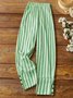 Women's Trousers Straight Pants Daily Going Out Casual Striped Spring/Fall Pants