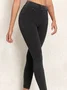 Women's Casual Plain Denim All Season Long Leggings