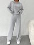 Women's Jersey Plain Daily Going Out Two Piece Set Long Sleeve Casual Spring/Fall Top With Pants Matching Set