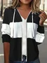 Women's Spring/Fall Outerwear Casual Buttoned Color Block Long Sleeve Jacket