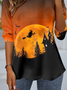 Women's Long Sleeve Tee T-shirt Spring/Fall Halloween Jersey Crew Neck Daily Going Out Casual Top