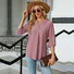 Women's Half Sleeve Shirt Summer Plain V Neck Balloon Sleeve Daily Going Out Casual Top