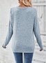 Women's Long Sleeve Blouse Spring/Fall Plain Zipper Jersey Crew Neck Daily Going Out Casual Top