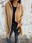 Women's Spring/Fall Outerwear Casual Plain Long Sleeve Hoodie Jacket