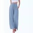 Women's Elastic Waist H-Line Straight Pants Daily Going Out Pants Casual Plain Spring/Fall Pants