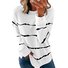 Women's Hoodie Striped Casual Spring/Fall Long Sleeve Sweatshirt