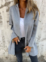 Women's Spring/Fall Outerwear Casual Plain Long Sleeve Hoodie Jacket