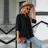 Women's Half Sleeve Shirt Summer Plain V Neck Balloon Sleeve Daily Going Out Casual Top