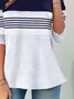 Women's Long Sleeve Tee T-shirt Spring/Fall Striped Jersey Crew Neck Daily Going Out Casual Top