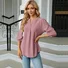 Women's Half Sleeve Shirt Summer Plain V Neck Balloon Sleeve Daily Going Out Casual Top