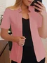 Women's Summer Outerwear Urban Plain Shawl Blazer