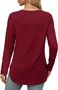 Women's Long Sleeve Tee T-shirt Spring/Fall Plain Crew Neck Daily Going Out Casual Top