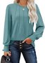 Women's Long Sleeve Tee T-shirt Spring/Fall Plain Crew Neck Daily Going Out Casual Top