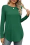 Women's Long Sleeve Tee T-shirt Spring/Fall Plain Crew Neck Daily Going Out Casual Top