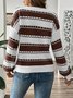 Loose Striped Casual Crew Neck Sweater