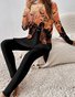 Women's Printing Jersey Halloween Daily Going Out Two Piece Set Long Sleeve Vintage Spring/Fall Top With Pants Matching Set