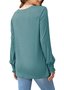 Women's Long Sleeve Tee T-shirt Spring/Fall Plain Crew Neck Daily Going Out Casual Top