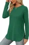 Women's Long Sleeve Tee T-shirt Spring/Fall Plain Crew Neck Daily Going Out Casual Top