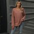 Women's Long Sleeve Tee T-shirt Spring/Fall Plain V Neck Daily Going Out Casual Top