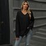 Women's Long Sleeve Tee T-shirt Spring/Fall Plain V Neck Daily Going Out Casual Top