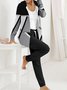 Women's Jersey Geometric Daily Going Out Two Piece Set Long Sleeve Casual Spring/Fall Top With Pants Matching Set